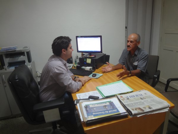 Pereira em reunião com Dreison Iatarola.