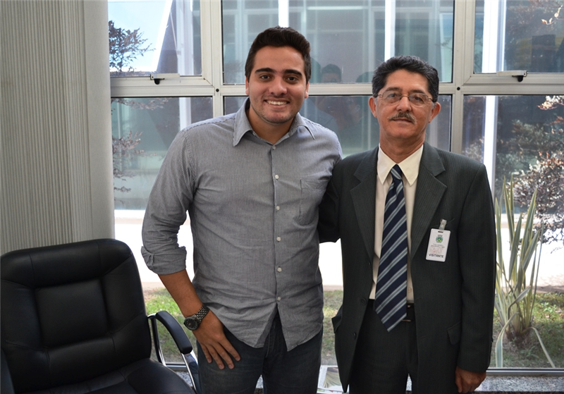 Felipe Sanches recebeu, hoje, a visita do especialista em direito tributário Cairbar Pereira de Araújo