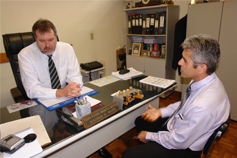 Delegado João Sérgio e o presidente Anízio
