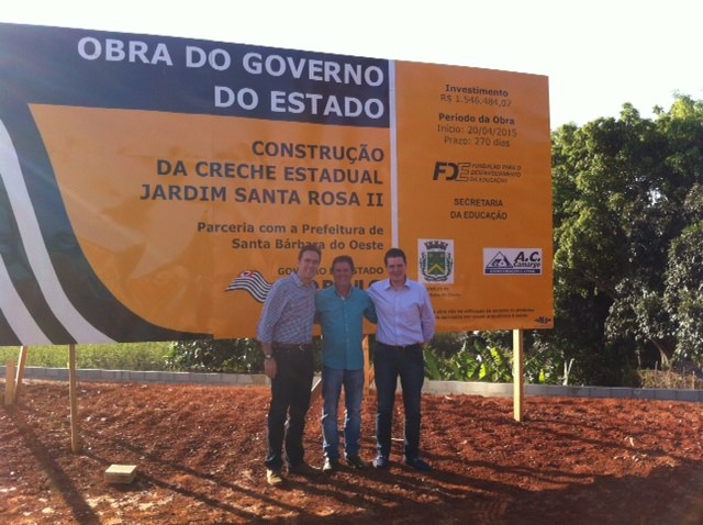 Antônio da Loja visitou obras ao lado do prefeito e de Cauê