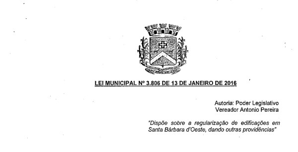 Prefeitura publicou lei no Diário Oficial do Município